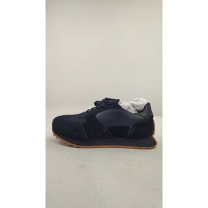 Quince Men Italian Leather And Suede Retro Runner Dark Navy 8.5